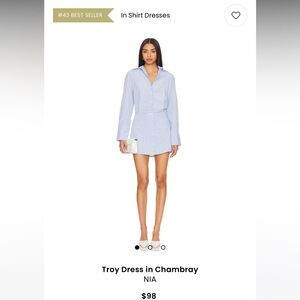 NIA Troy Dress in Chambray from Revolve